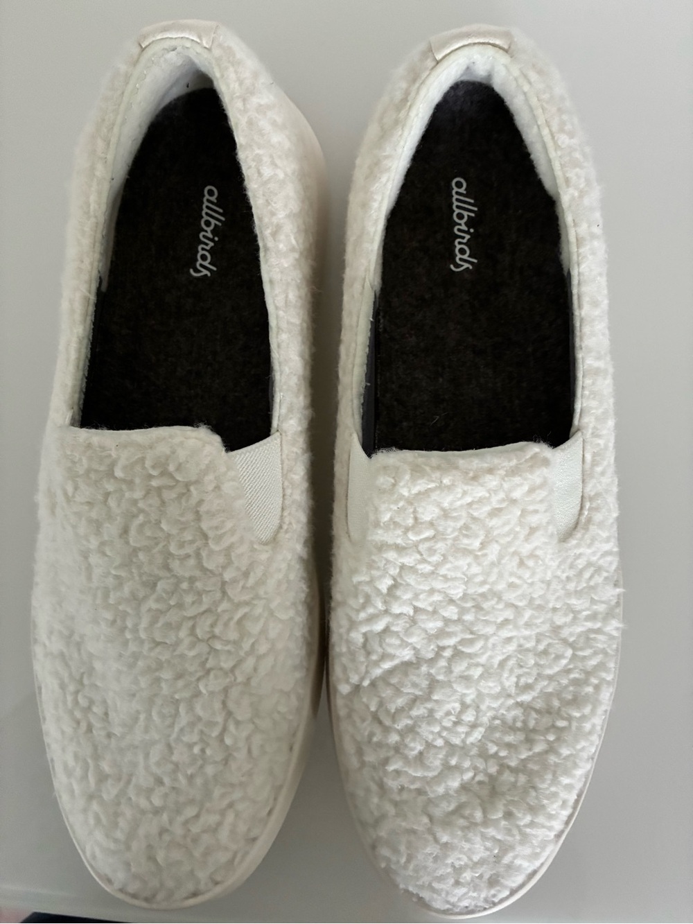 Mens ALLBIRDS WOOL LOUNGER FLUFF NATURAL WHITE CREAM SHOES SHERPA MENS SIZE11